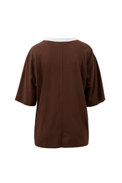 Luna Relaxed Tee - Chocolate Ceres Abstract