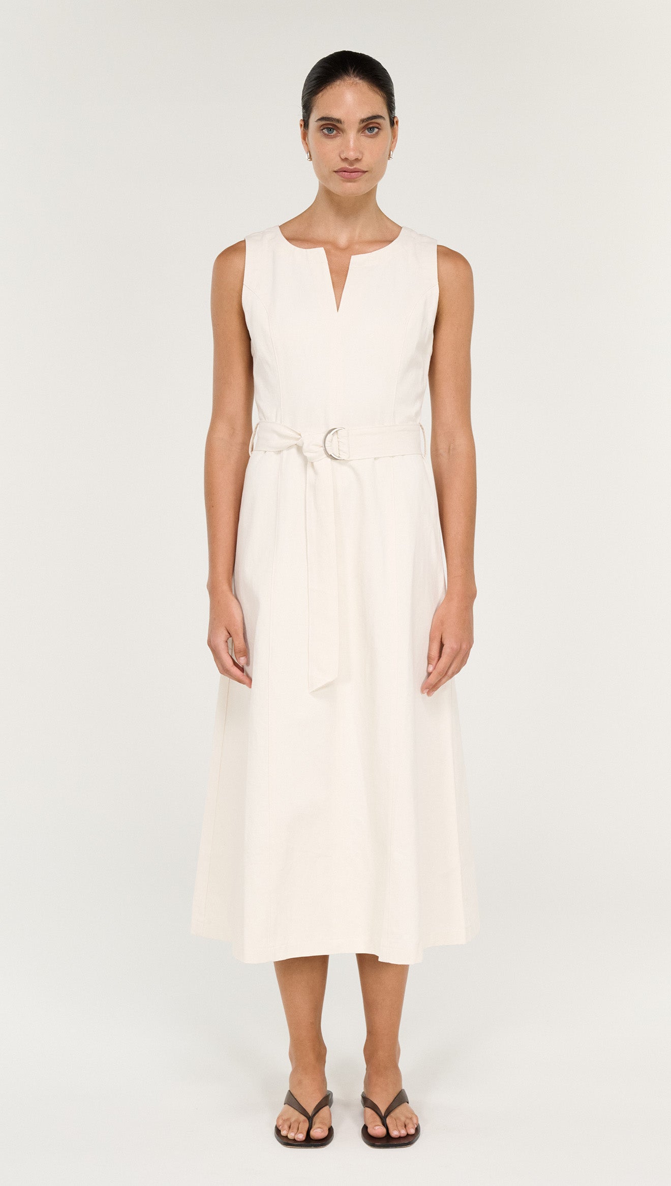 Roselle Belted Midi Dress