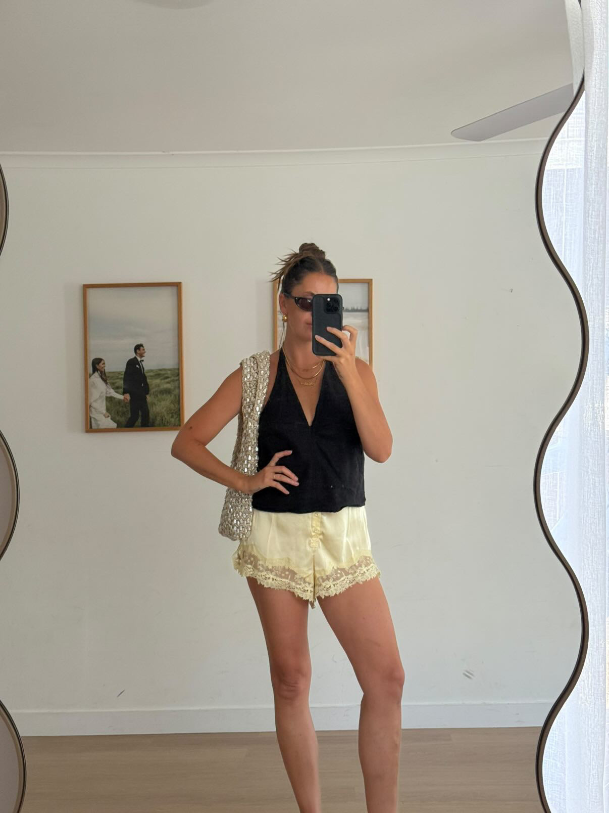 Studio Lace Shorts Light Butter