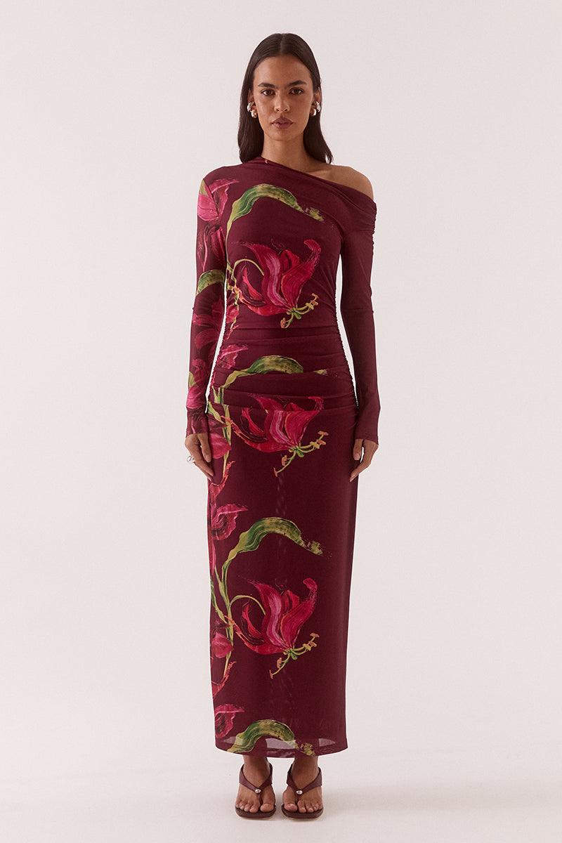 Azalea Longsleeve Dress Vino