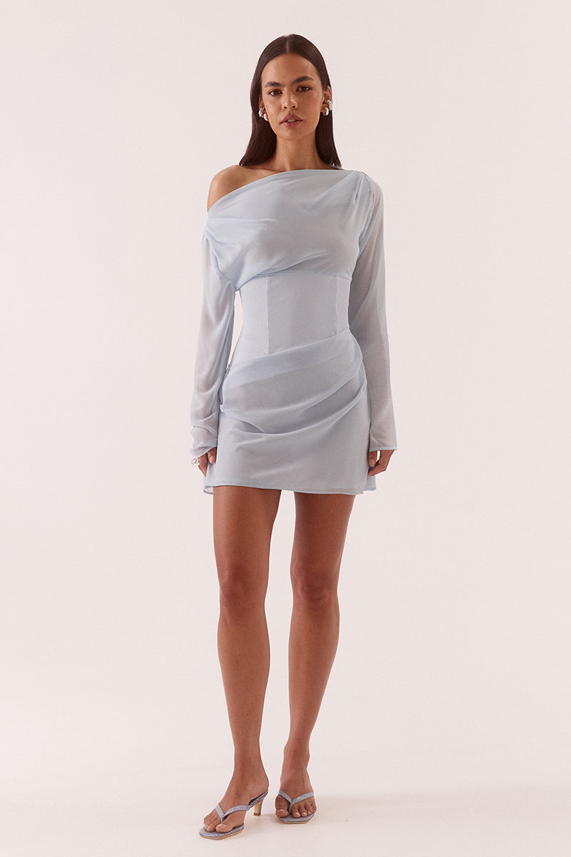 Ada Long Sleeve Mini Whisper Blue
