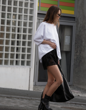 Amelie Lace Short Black