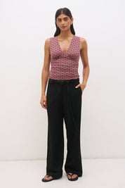 Sonata Spot Top Rosewood And Black
