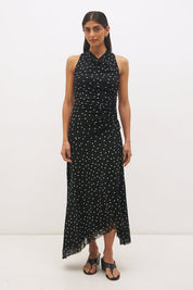 Vesper Spot Dress Black Base Polka Dot