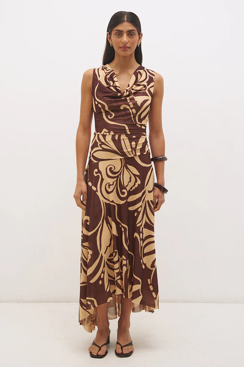 Tamarind Dress Cacao Base Floral