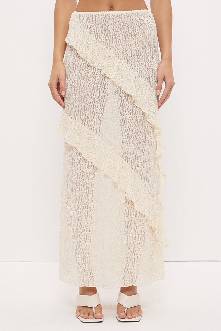 Kira Lace Skirt Ecru