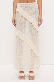 Kira Lace Skirt Ecru