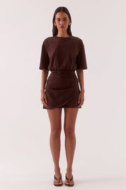 Izel Tee Dress Bitter Chocolate