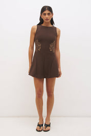 Maya Mini Dress Fudge