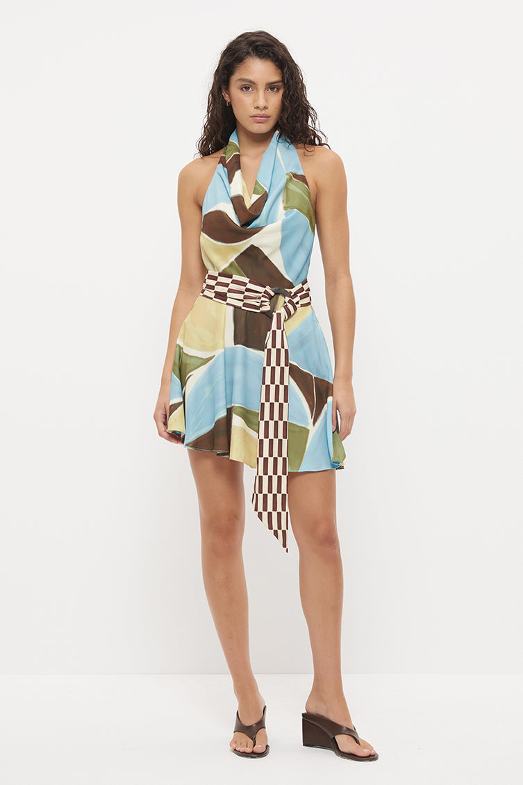 Essence Mini Dress - Abstract Painterly