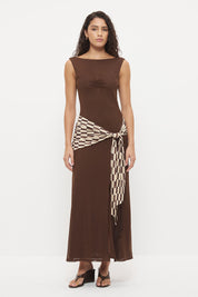 Imprint Dress - Nutmeg/Tiktak Print