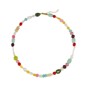 Multi-Stone Beaded Necklace