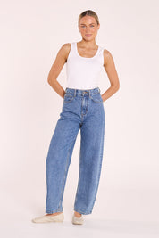 Lola Barrel Jean - Deep Blue