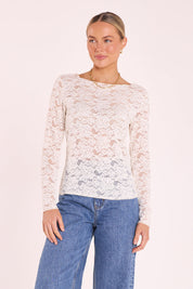 Daniella Lace Top - Cream