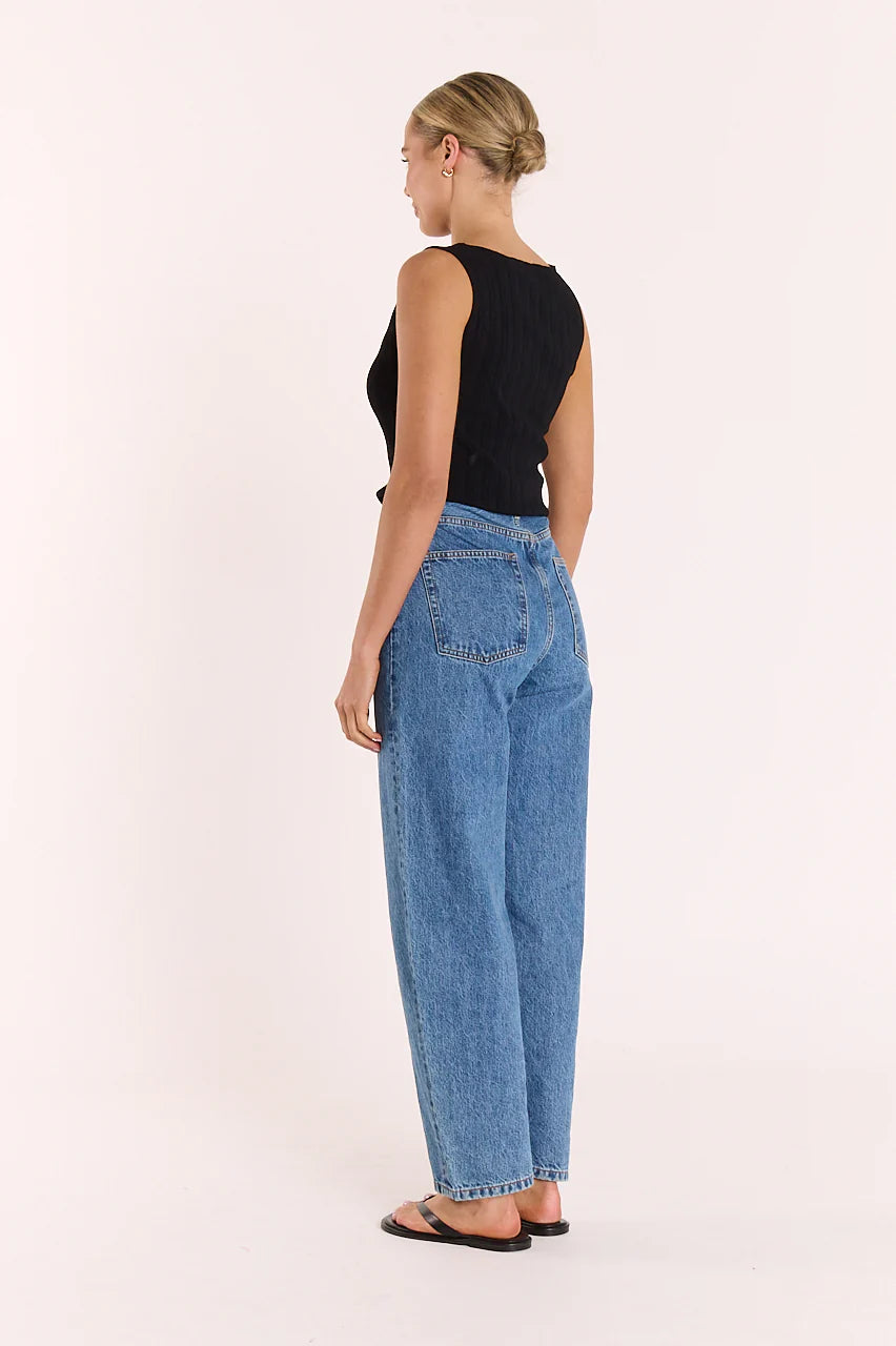 Lilly Boat Neck Tank - Black