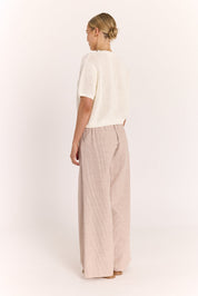 Tilly Pant Mocha Pinstripe