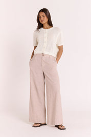 Tilly Pant Mocha Pinstripe