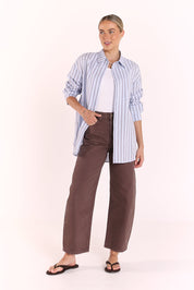Lola Barrel Jean - Chocolate