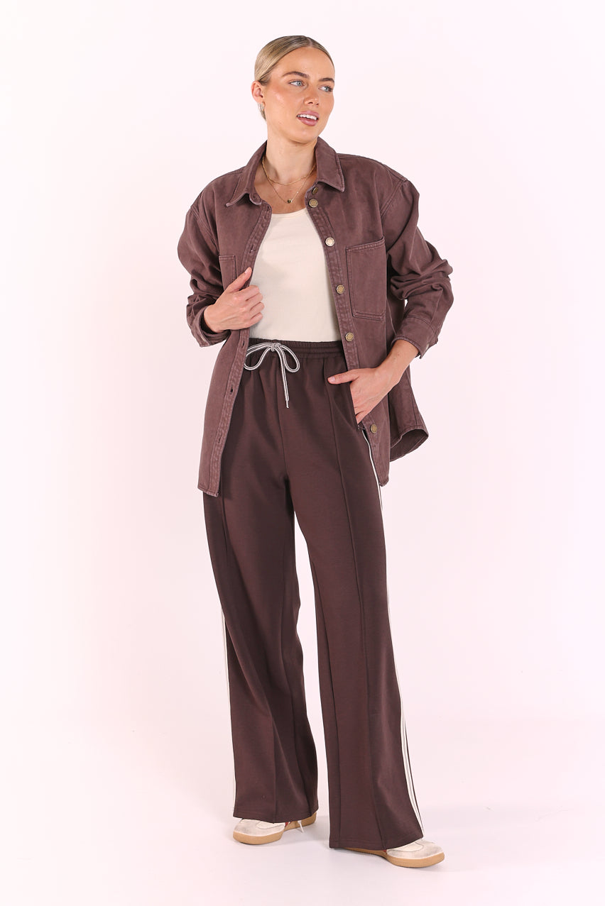 Noah Wide Pant - Luxe Dark Chocolate