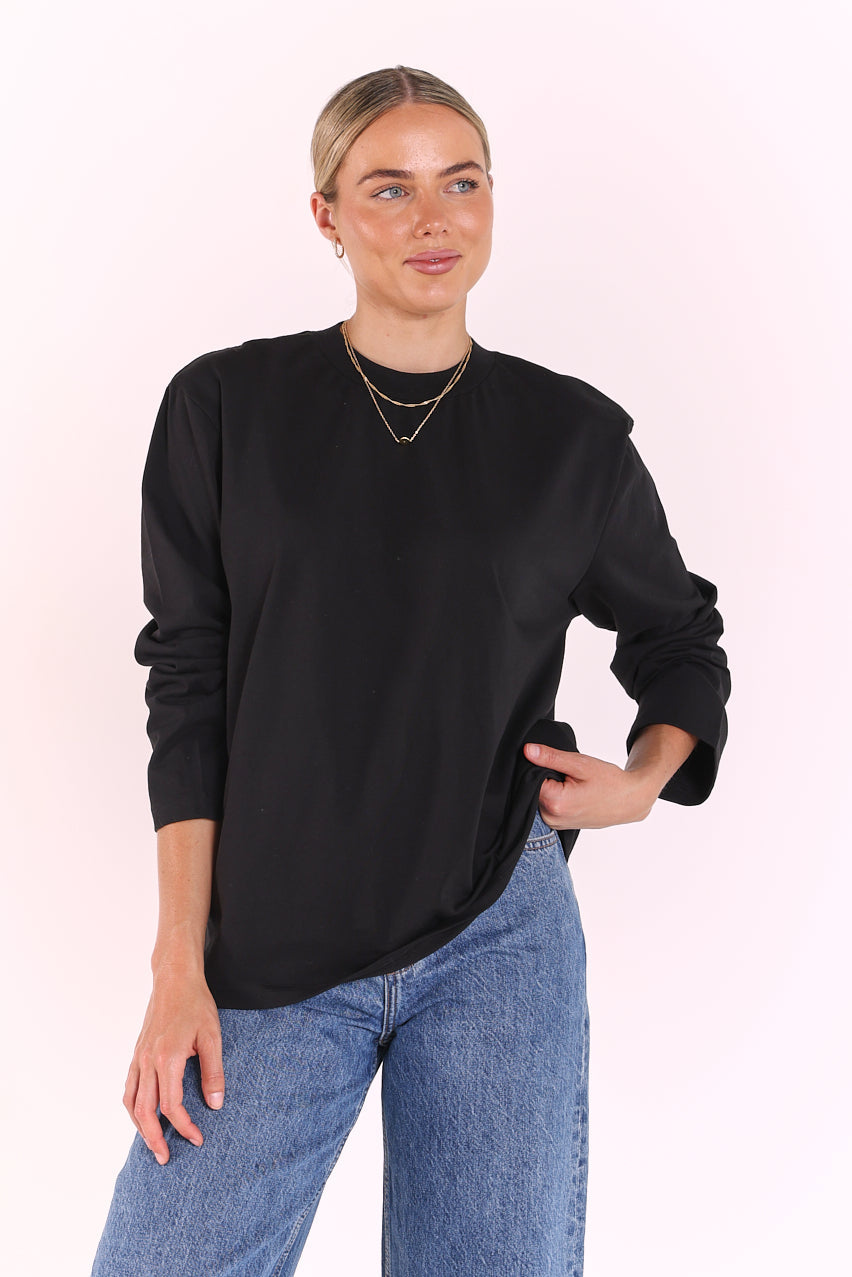 Carter Long Sleeve Tee - Black