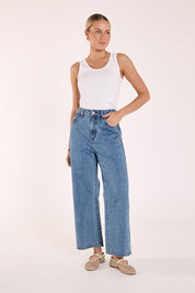 Stevie Cropped Jean - Deep Blue