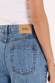 Stevie Cropped Jean - Deep Blue