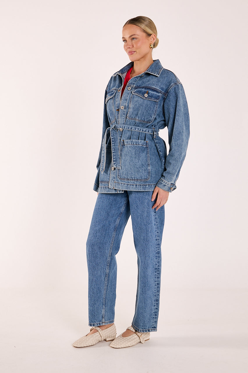 Tate Denim Jacket Deep Blue