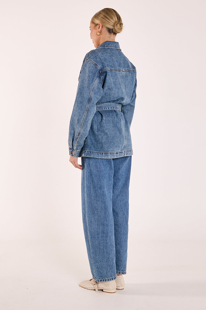 Tate Denim Jacket Deep Blue