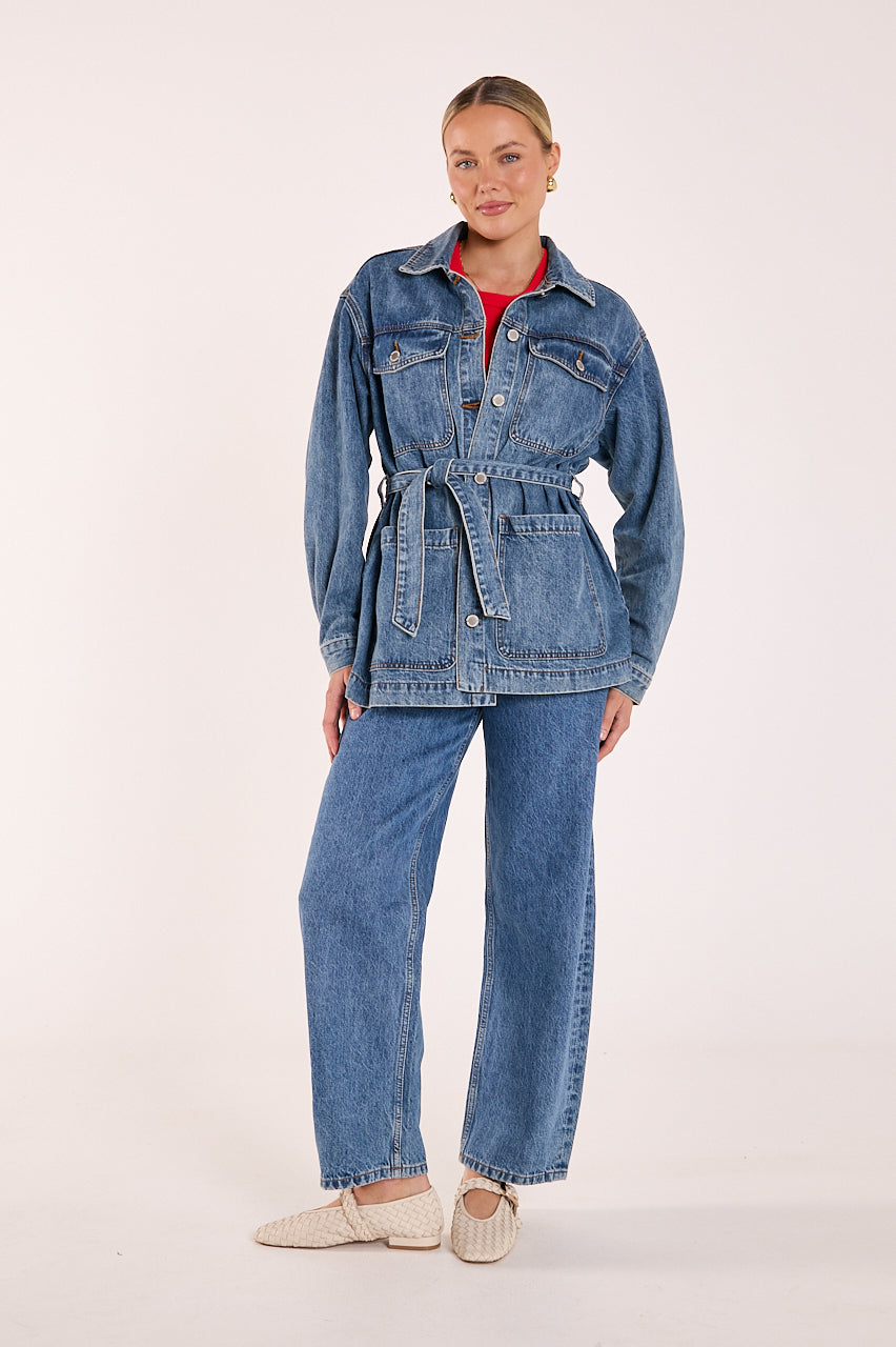 Tate Denim Jacket Deep Blue