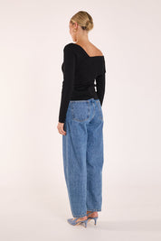 Molly Off Shoulder Top Black