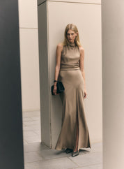 Concourse Maxi Skirt - Truffle