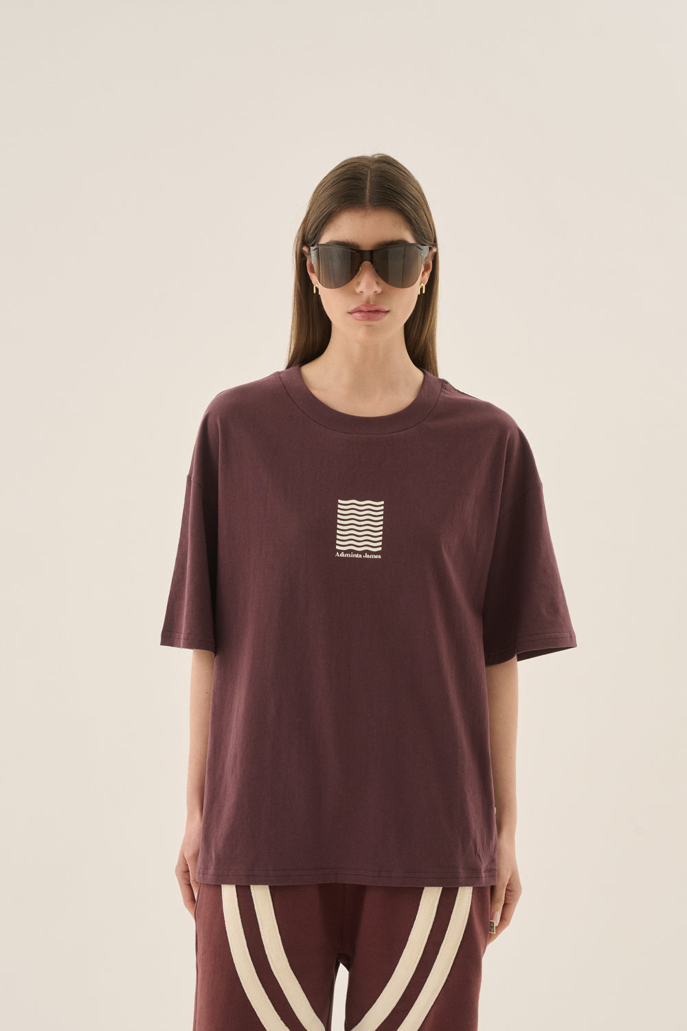 Waves Oversized Tee Chocolate