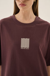 Waves Oversized Tee Chocolate