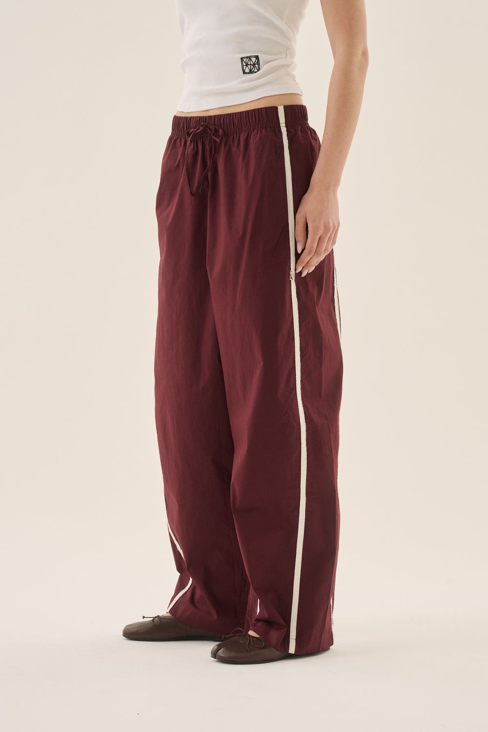 AJ Piping Barrel Pant Chocolate