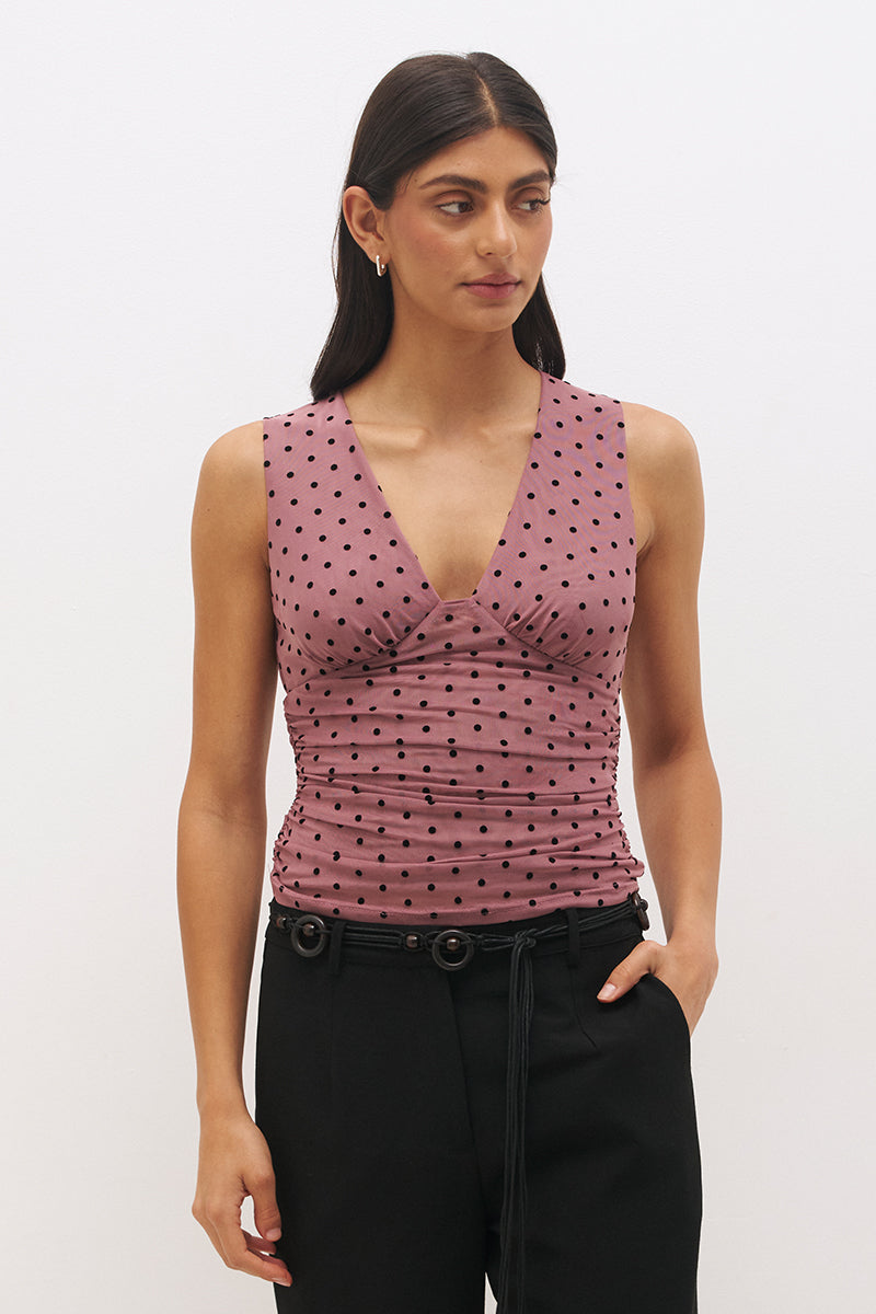 Sonata Spot Top Rosewood And Black