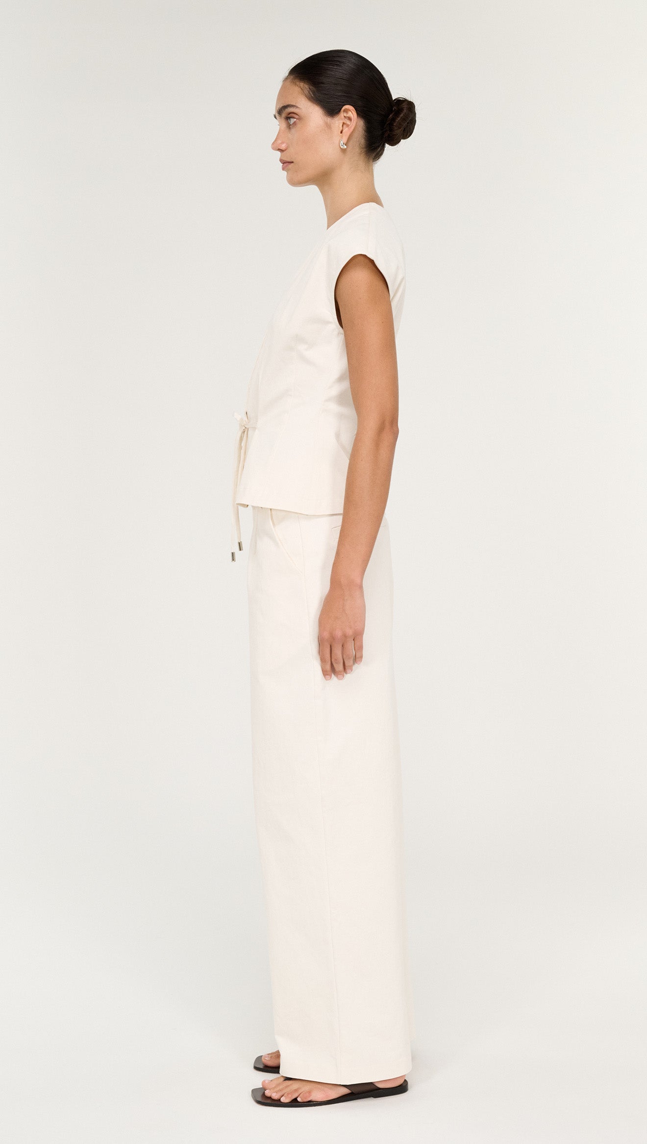 Roselle Tie Front Top