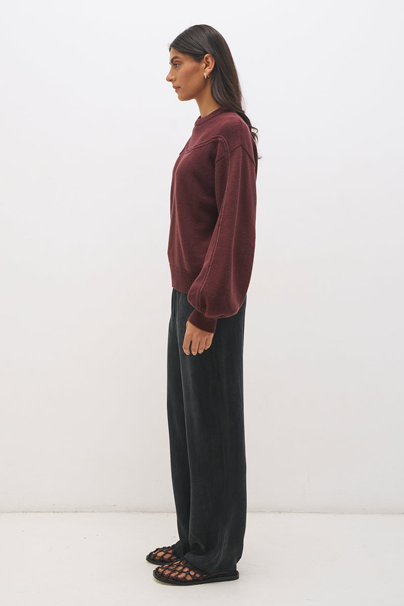 Rowie Knit Jumper Deep Plum