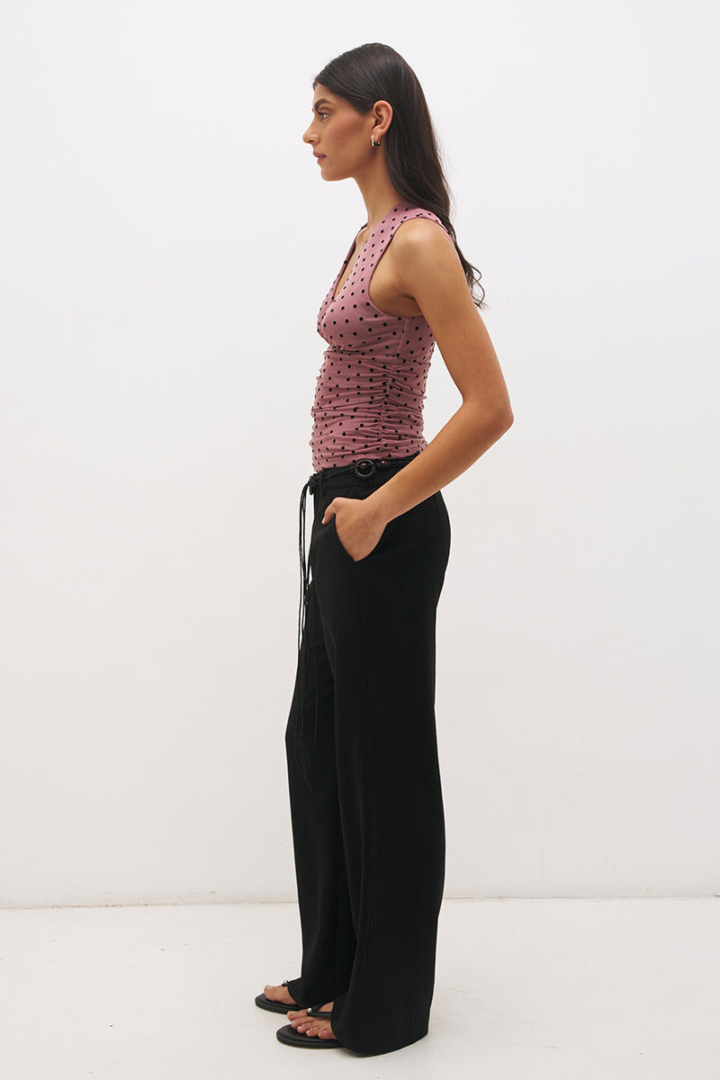 Sonata Spot Top Rosewood And Black
