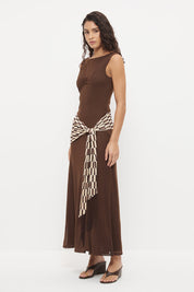 Imprint Dress - Nutmeg/Tiktak Print