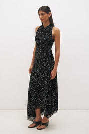 Vesper Spot Dress Black Base Polka Dot