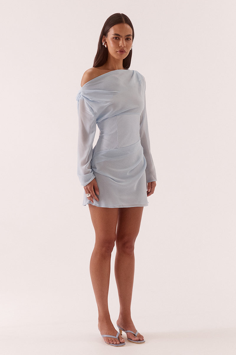 Ada Long Sleeve Mini Whisper Blue
