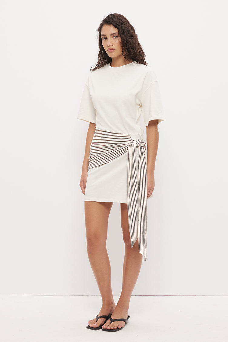 Elki Mini Dress -  Cream Stripe