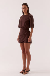 Izel Tee Dress Bitter Chocolate
