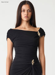 Sculpted Top Black