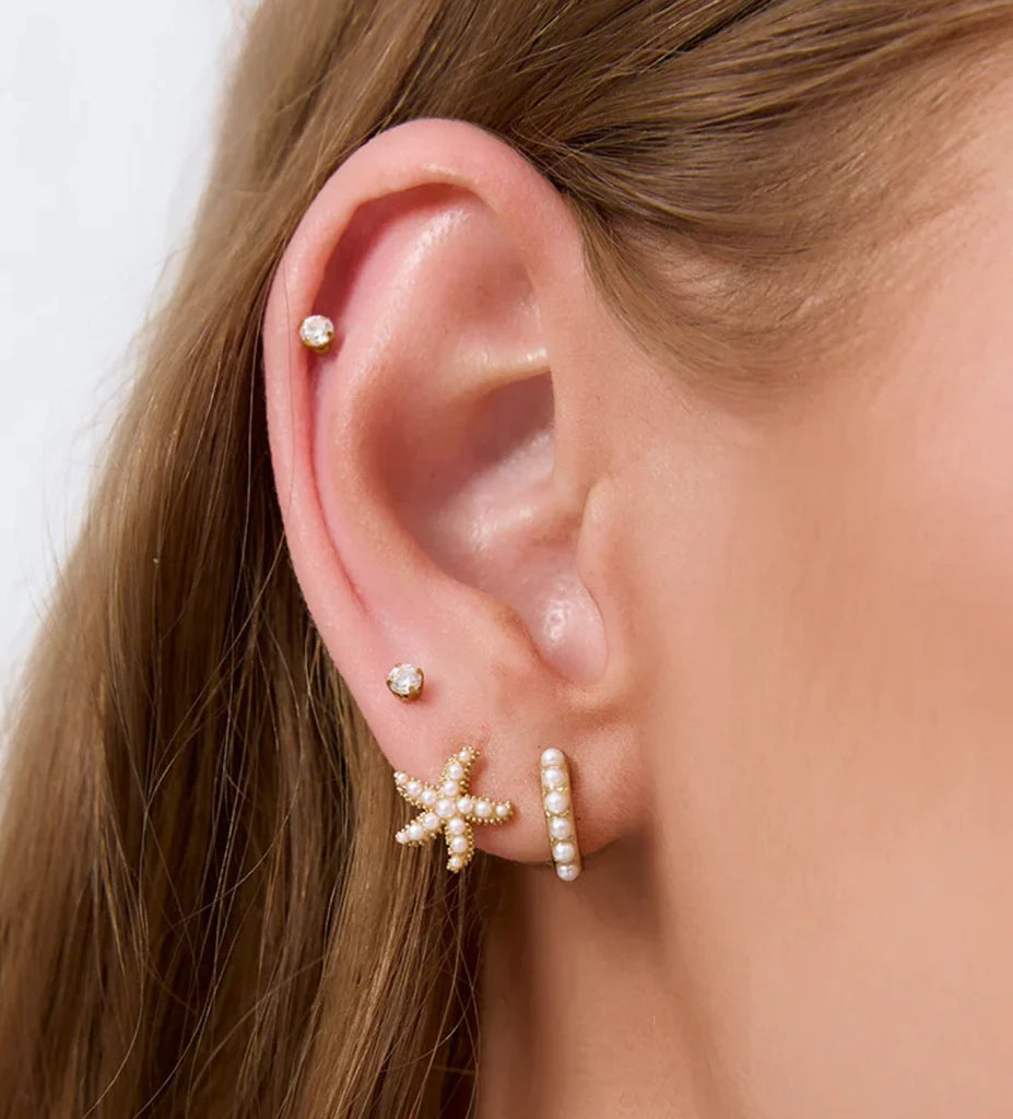 Malibu Pearl Earrings - Gold