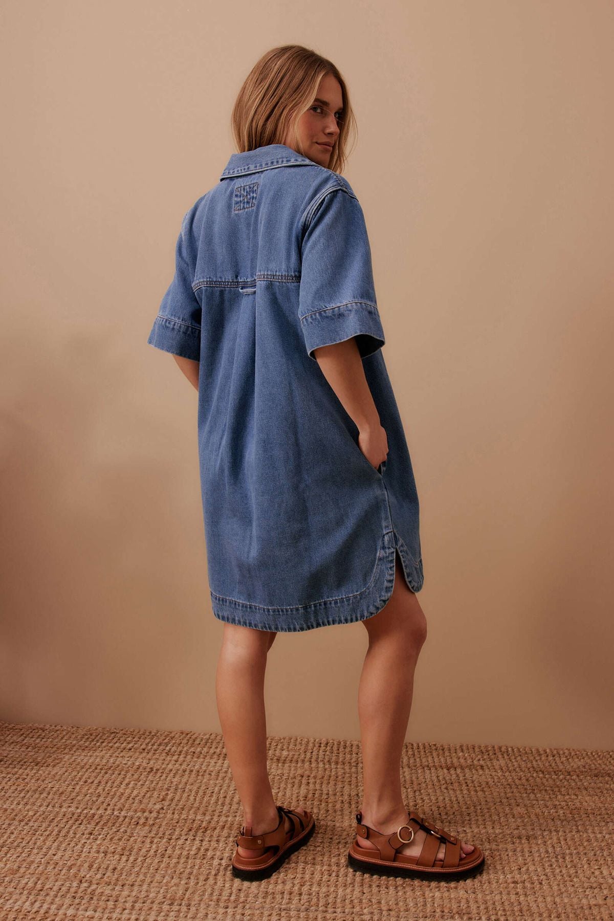 Sammy Relaxed Shirt Dress Fresh Indigo