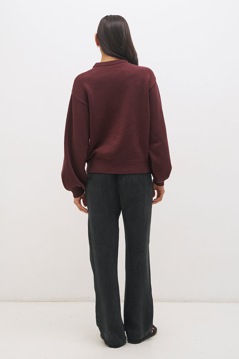 Rowie Knit Jumper Deep Plum