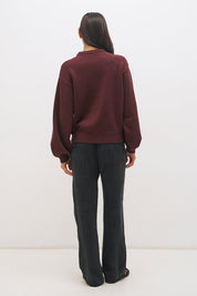Rowie Knit Jumper Deep Plum