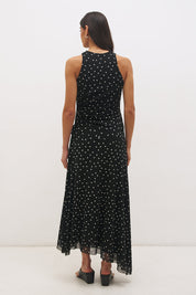 Vesper Spot Dress Black Base Polka Dot