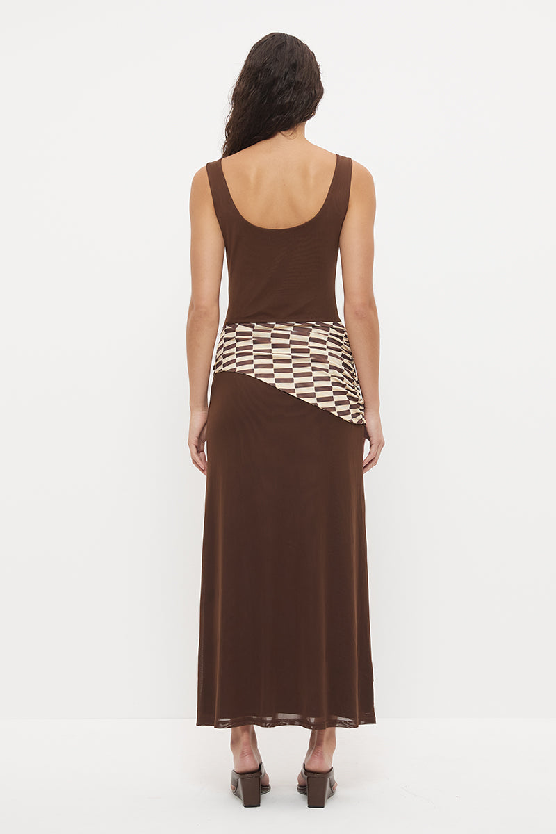 Imprint Dress - Nutmeg/Tiktak Print